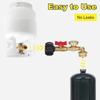 Upgraded Propane Refill Elbow Adapter with Tank Gauge,Fill 1 Pound Bottles from 20lb Tank, 1 Lb Throwaway Disposable Cylinder Propane Bottle