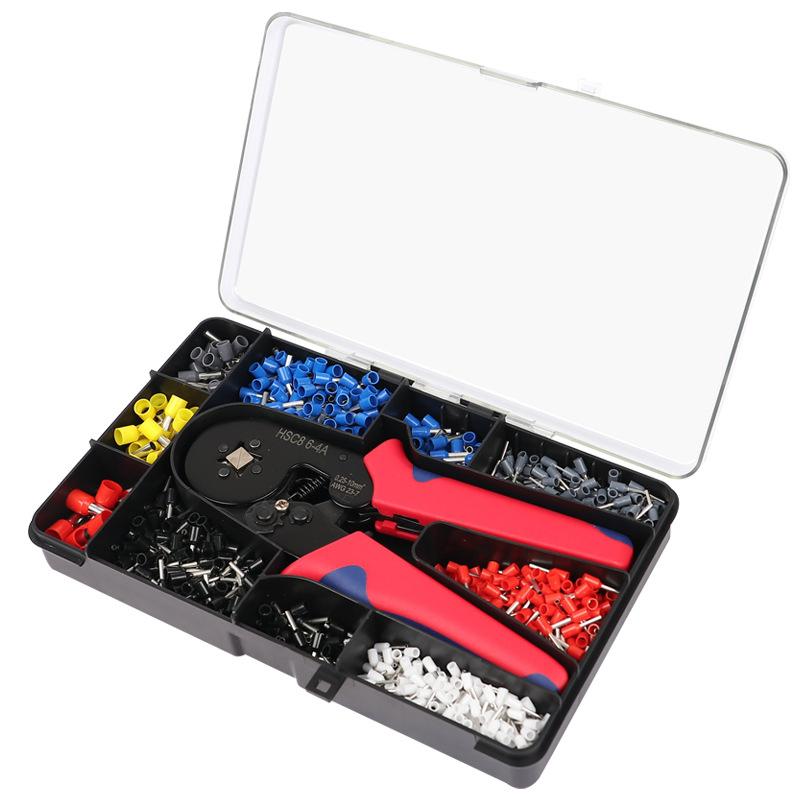 Cold Pressed Terminal Set Crimping Pliers HSC8 6-4 6 Set European Style Tube Type Terminal Set Terminal Crimping Plier set