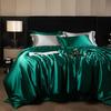 Double-Sided Washable Silk Bedding Set: Sheet, Duvet Cover, Bed Skirt