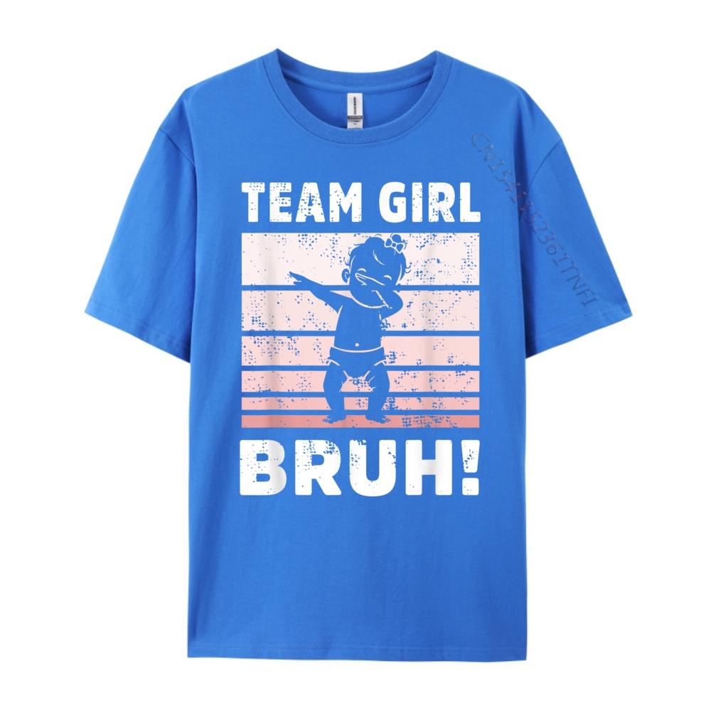 Family Team Girl Bruh Gender Reveal Party Announcement Cotton Graphic Tees Long Sleeve TShirt Men Designer Clothes