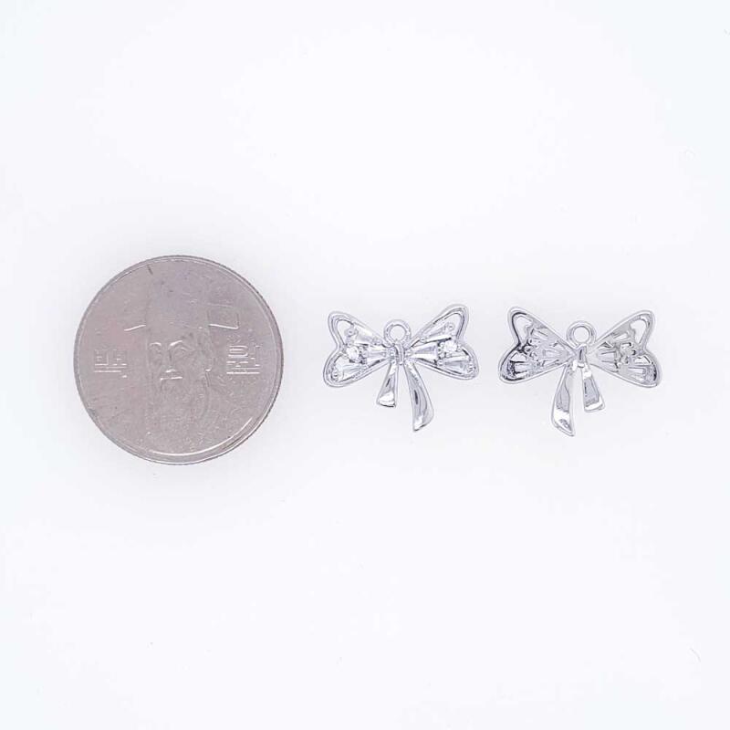 Cubic Butterfly Ribbon Pendant Accessory