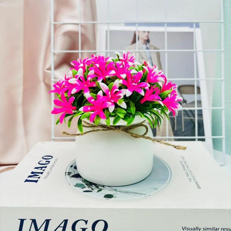 31 Small Orchids Potted Plants Artificial Flower Potted Plants Artificial Plants and Green Plants for Decoration