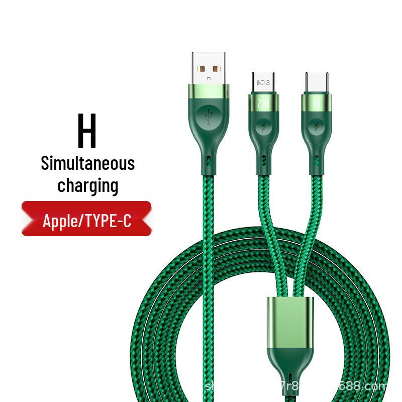 120W Type-C Dual Flash Charging Cable for Apple & Huawei - Fast Charge & Data Transfer