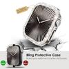 Diamond Cover For Apple Watch Case Series 10 9 8 7 6 5 SE Ultra 49mm 42mm 46mm 44mm 45mm 40 41mm Protector PC Bumper Protective