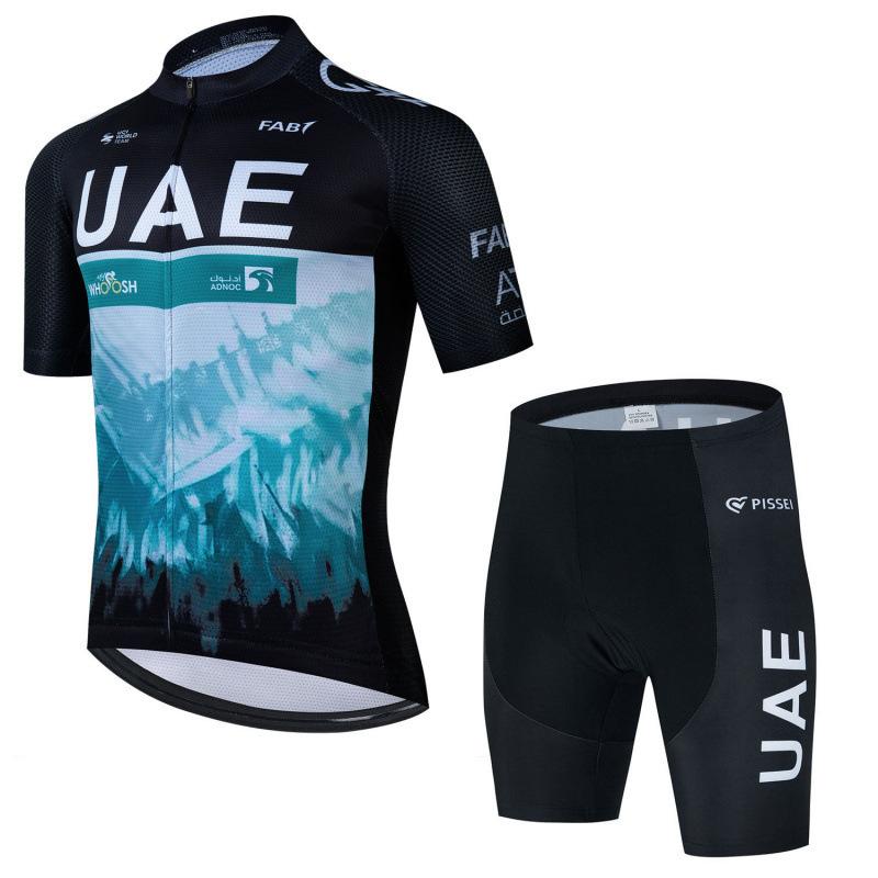 Grenzüberschreitender Heißverkauf Tour de France UAE UAE Team Radsportanzug kurzärmeliger Anzug Herren Radsportbekleidung schnelltrocknend atmungsaktiv