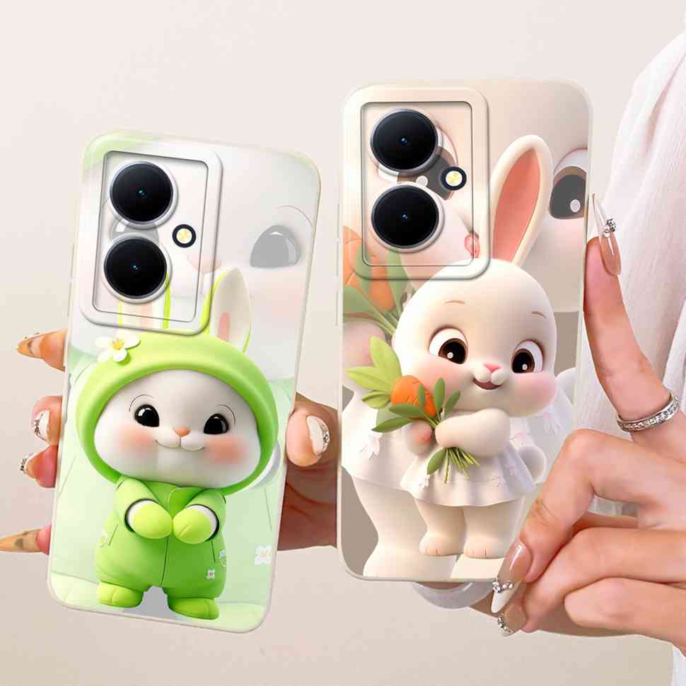 For vivo Y78+ 5G V2271A Case Cartoon Animal Cute Patterns Silicone Back Cover For Vivo Y78 Plus 5G Shockproof Phone Cases