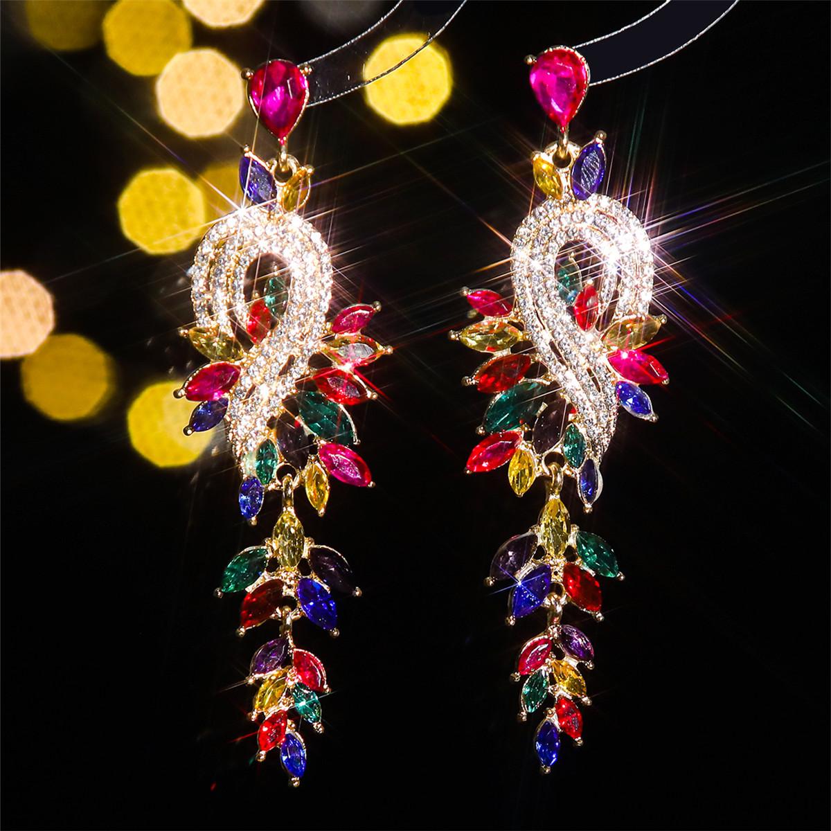 

Премиальные серьги с яркими сверкающими кристаллами, персонализированные преувеличенные женские серьги, рождественские серьги