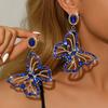 Women Rhinestone Butterfly Earrings Jewelry for Dates Parties Festivals