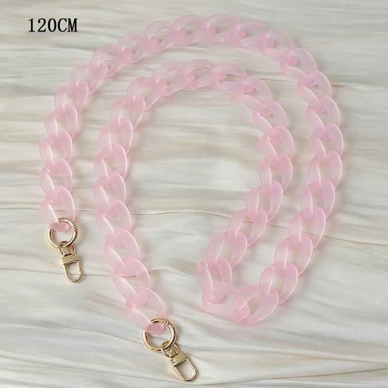 Новый аксессуар для телефона, цепочка со съемными деталями, матовая белая цепочка через плечо из смолы, роскошный ремешок для телефона, цепочки, красная акриловая цепочка на плечо 120CM розовый