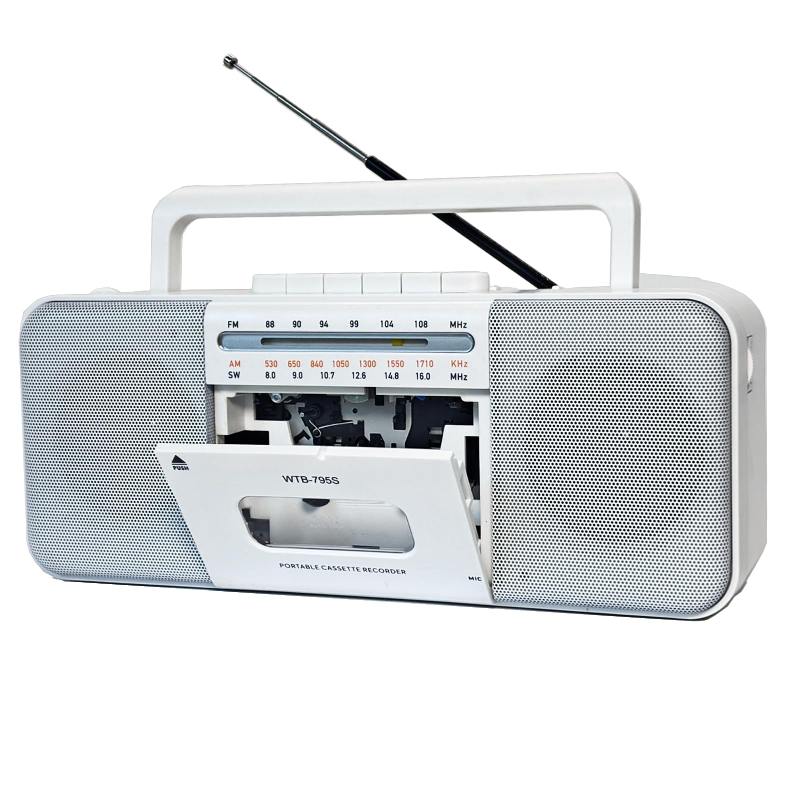 

Cassette Tape Player with Dual Speakers and Headphone USB Cassette to MP3 Digital Recording to Cassette Tape Recorder with Japanese Instruction Manual білий