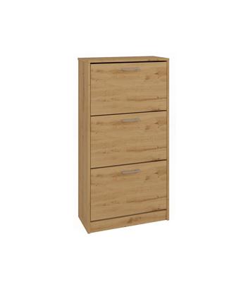 Paula Shoe Cabinet, Oak Artisan, For Hallway Shoes