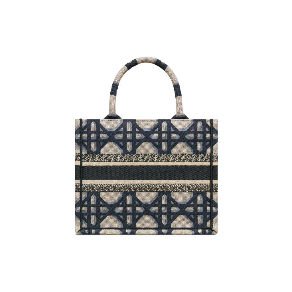 Dior BookTote Pattern Embroidery Tote Bag, Shopping Bag, Handbag Small Women's Beige/Blue M1265ZZAU-M928