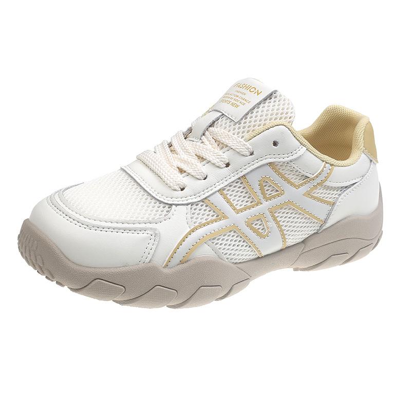 

Thick-soled mesh breathable German training shoes women s 2025 new retro color matching comfortable and light casual sports Forrest Gump shoes 35 жёлтый