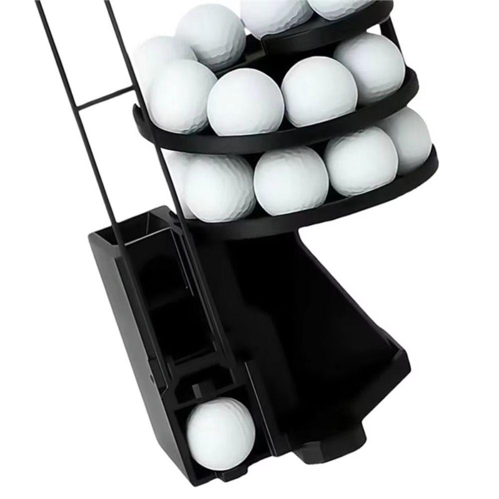 25-Ball Capacity Golf Ball Launcher Set Foot Pedal Control Golf Ball Dispenser  Golf Simulator