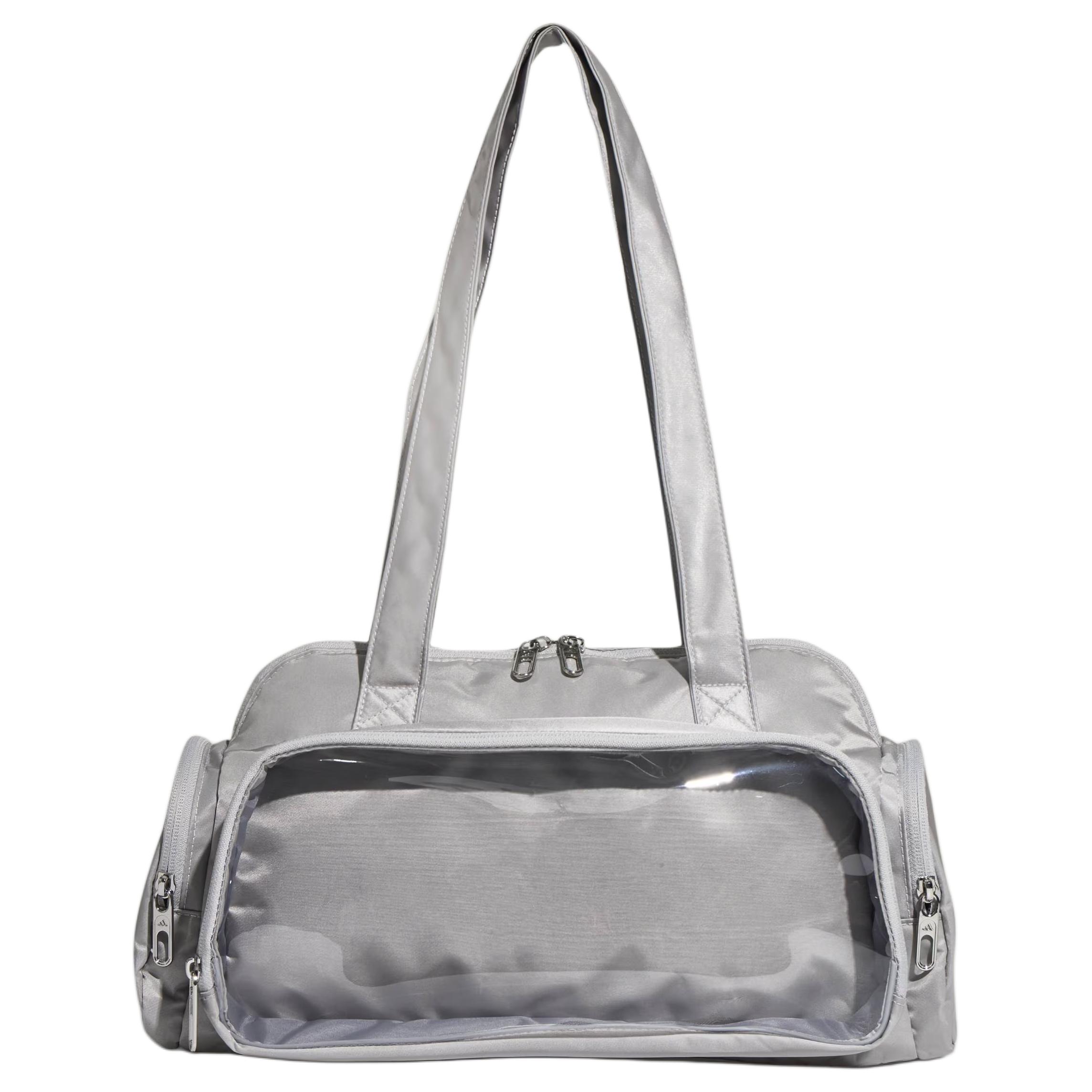 

Adidas Sportswear 11L Three Stripes Logo High Definition Print Twill Fabric Pain Bag Women bags Silver KX9623 Silver