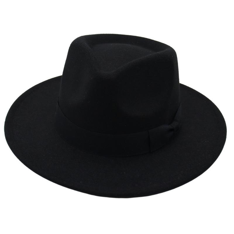 Zylinderhut Shanghai Beach Jazzhut Herren- und Damenhut im ausländischen Stil Filzhut Temperament Imitat Wollhut Chinesischer Stil Tide