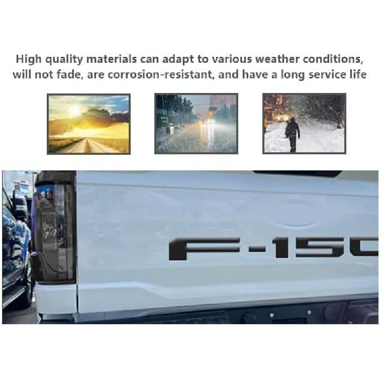 F15 Tailgate ert Letters for -2025, 3D Raised Tailgate Decals with Strong Adhesive, Durable ABS Plastic Emblems, Easy tallation, Matte Black, 150