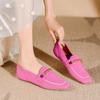 2025 Women Flat Braid Shoes Anti Slip Rubber Sole Casual One kick Loafers Moccasins Comfortable Simple Bean Single Shoes