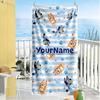 Bluey Personalized Name Beach Towel Super Soft & Absorbent Portable for SwimmingBeachCamping Travel Beach AccessoriesGym