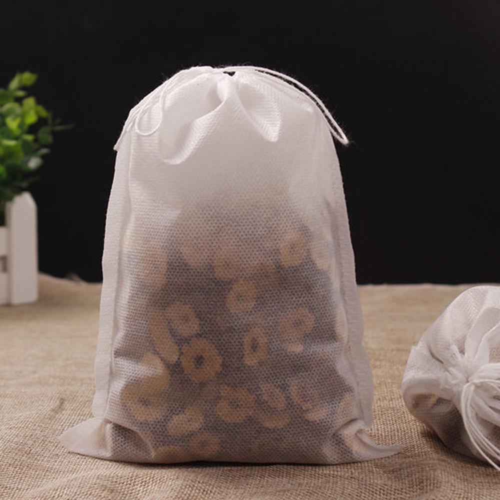100pcs Disposable Tea Infuser Bags - 5x7cm Non-Woven Fabric with Drawstring, Perfect for Loose Leaf Tea & Spices