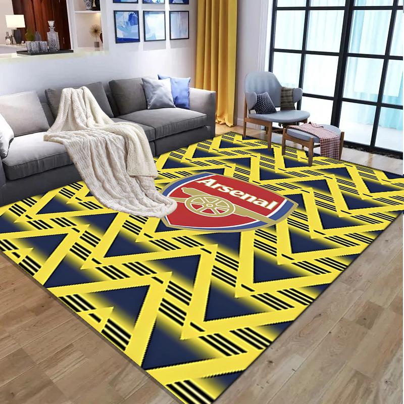 Arsenal F.C Muster Teppich, Innen-/Außenmatte, für Picknick, Spielzimmer, Schlafzimmer, Büro, Wohnzimmer, Heimdeko Teppich, Geburtstagsgeschenk