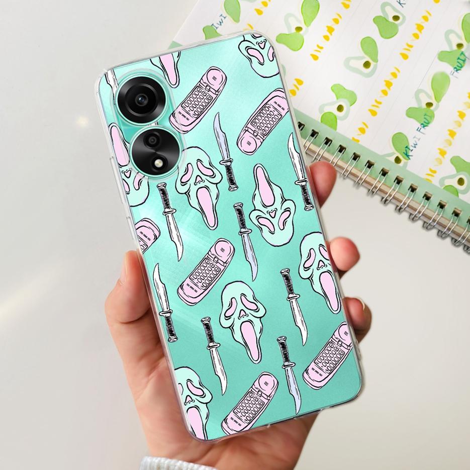 For Oppo A78 4G Case CPH2565 Stylish Painted Cover Soft Silicone Phone Case For Oppo A78 A 78 OppoA78 5G Back Cover Fundas Coque