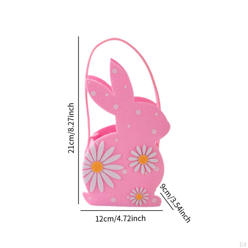 Easter Bunny Bags Candy Pouch Felt Cloth Rabbit Basket Tote