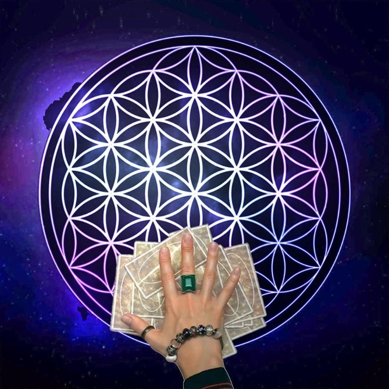 Tarot Card Tablecloth Altar Tarot Cloth Divination Card Table Cloth Square Flannel Table Cover Decorations 50/60/75cm