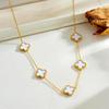Collana Trifoglio Fortunato Lusso Accessibile Fiore Portafortuna Pendente Catena Clavicola Raffinata Gioielli Accessibili di Lusso Eleganti
