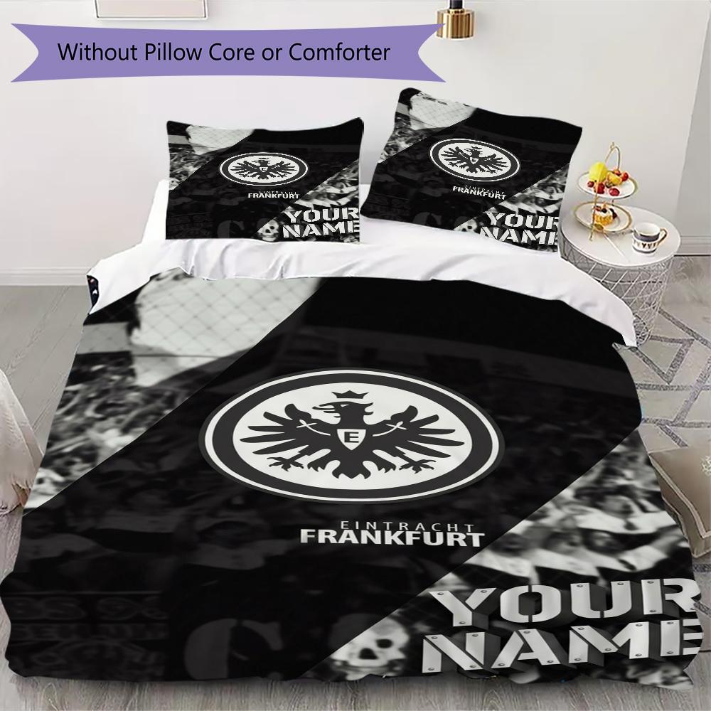 Biancheria da letto personalizzata Eintracht Frankfurt, Set piumone Copripiumone Federa Regalo di compleanno per la casa(1 * copripiumino + 2 * federa, senza nucleo)_xia
