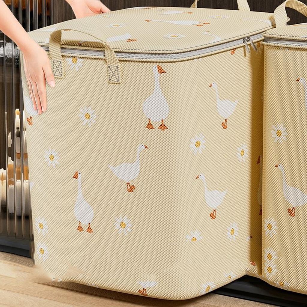 Quilt Organizer Aufbewahrungstasche mit Griff, tragbar, faltbar, Quilt-Tasche, Kleiderschrank, Kleidung, Aufbewahrung, staubdicht, Organizer mit großer Kapazität