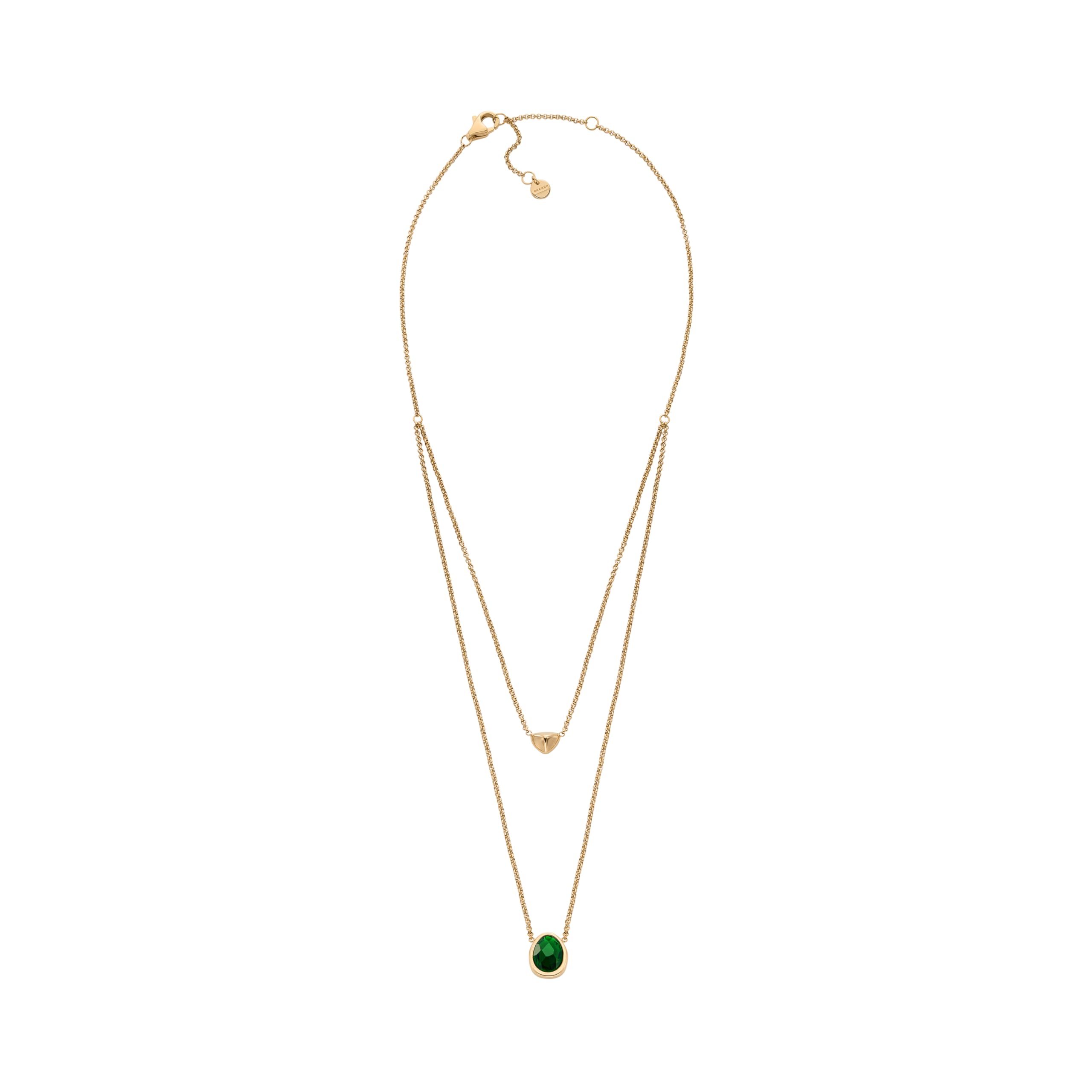 

SOFIE SEA GLASS Gold Tone Stainless Steel SKJ1855710 [Skagen] Women s Multi-Strand Necklace, золотой