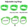 100pcs Adjustable Chicken Leg Rings Poultry Number Tags Duck Supplies Green