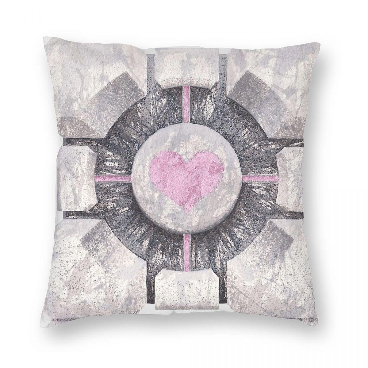 Portal Weighted Companion Cube Pillowcase Polyester Linen Velvet Creative Zip Throw Pillow Case Sofa Seater Cushion Cover x 30x30cm