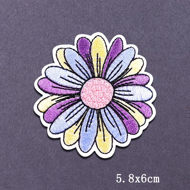 Purple Style Iron On Patch Thermoadhesive Patches For Clothes Anger Baby Girl Embroidery Patch For Hat/T-Shirt Fusible Sewing