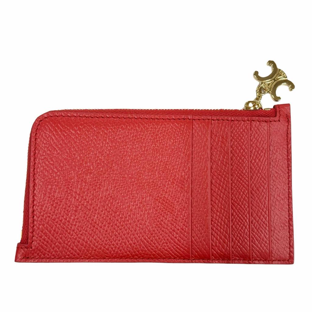 Ausgezeichnetes CELINE Kartenetui Rotes Leder L10083FVO Gebraucht