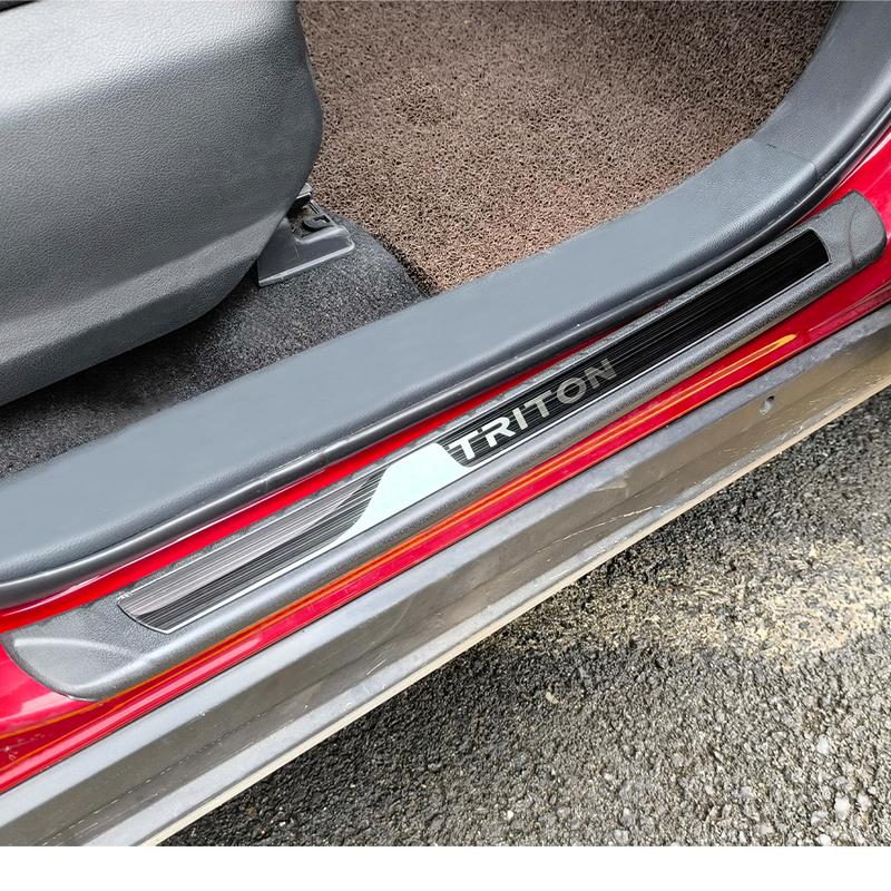 Car For Mitsubishi Triton  2024 2025 Accessories Door Sill Threshold Protector Trim Auto Scuff Plate Pedal Styling Stickers