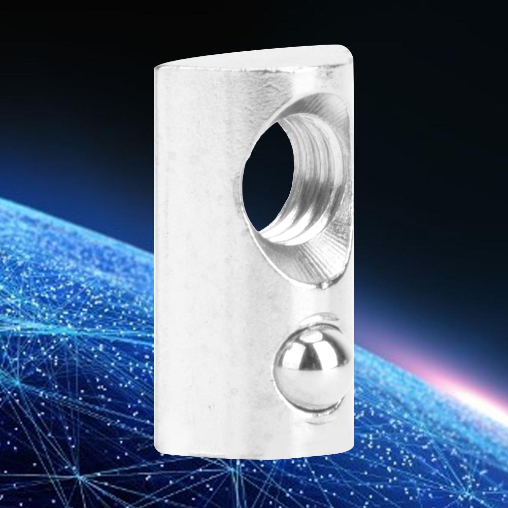 50pcs European Standard Elastic Nut Aluminum Profiles T Slot Spring Nuts Fasteners(M8 )