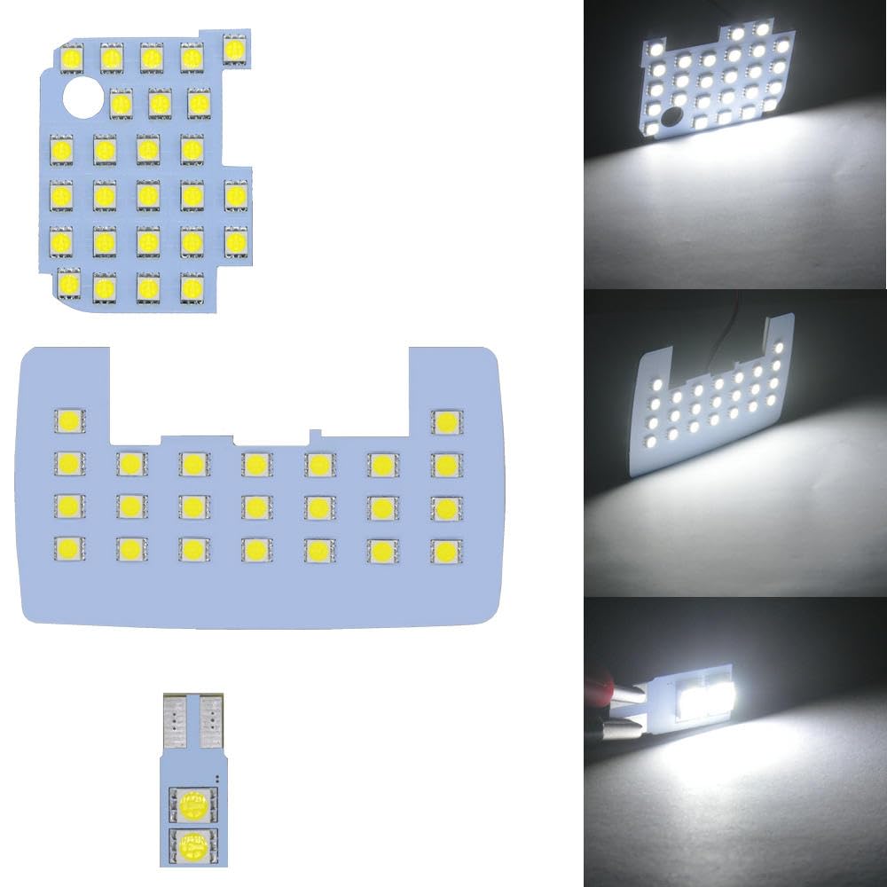 NASSKA LED Room Designed for Toyota Subaru and Daihatsu Thor Interior Includes Tool Lamps, 8-Piece Set, White, 6000K, Roomy, Tank, Justy, (M900A,