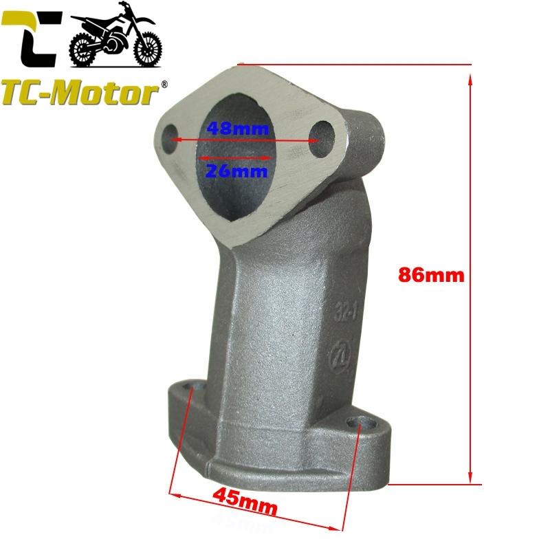 TC-Motor Straight 26mm Intake Inlet Manifold For Pit Dirt Monkey Bike ATV Quad