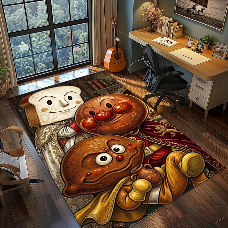 Bread Superman Bedroom Rug Large Area Non Slip Washable Floor Mat Gamer Room Home Decor Carpet