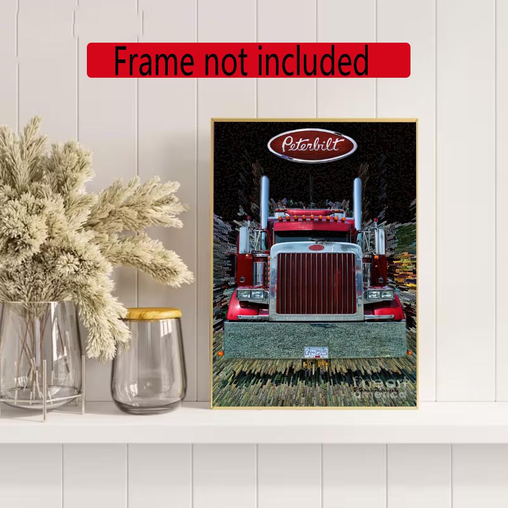 Kenworth 5D Diy Diamond Painting Round Diamond Mosaic Suitable For Beginners Diamond Painting Rhinestones Gift Frameless