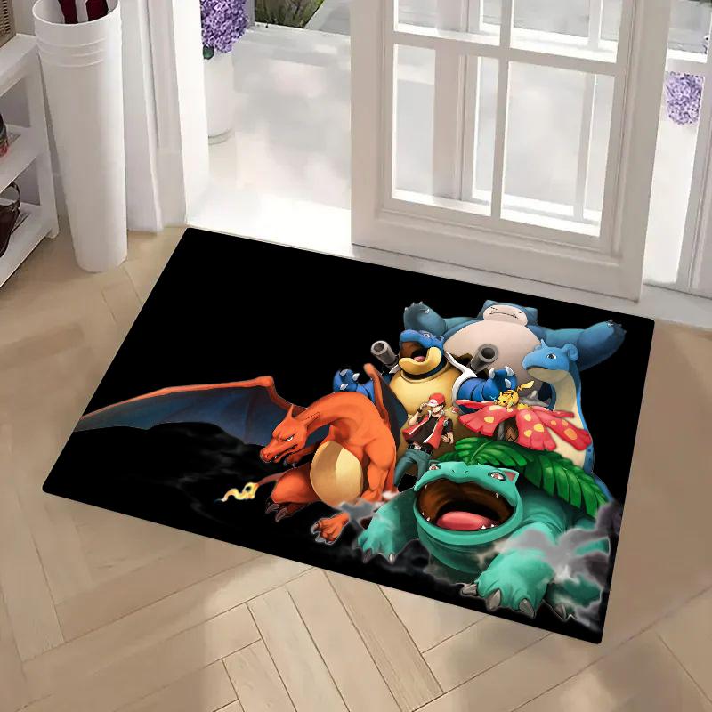1pc B-Bandai P-Pokemon Bathroom Absorbent Mats Anti-Slip Mats Home Decor Supplies Carpets Home Kitchen Floor Mats