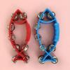 Double Row Tambourines Fish Shaped Handbell Half Moon Tambourine Musical Instrument for Adults Kids Church Bars