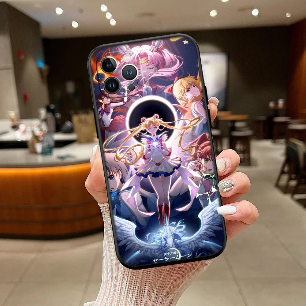 S-Sailors M-Moon Phone Case for Samsung Galaxy A11 A12 A13 A15 A52S A53 A55 A56 A70 A71 A72 A73 F06 F16 F56 S10 Plus S10e