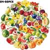 50Pcs/Set 3D Fruits PET Clear Stickers Waterproof DIY Fashion Doodle Decals Stickers (4 Styles)