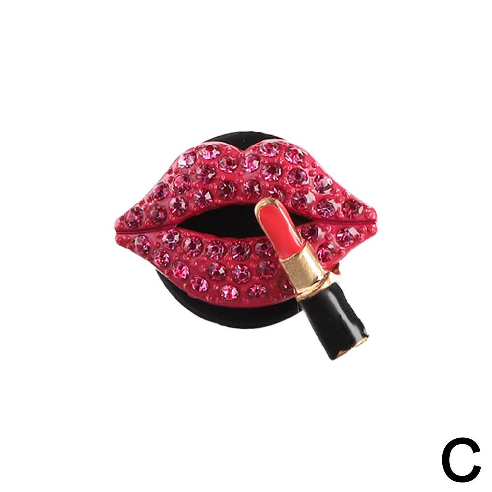 Car Air Aromatherapy Clip Red Lips Lipstick Car Decoration Clip Styling Accessories Diamond Car Aromatherapy Car S3c7