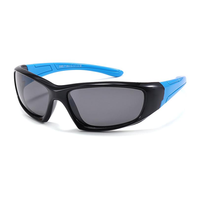 

Children Trendy Polarized Sunglasses Full Frame Summer Outdoor Protection Uv синій