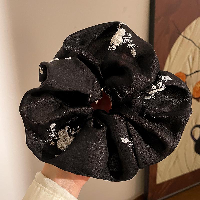 Korea Velvet Scrunchie Oversize for Women Red Hair Rubber Bands Girls Elastic Big Hair Tie Adult Maxi Scrunchies Hair Accessorie