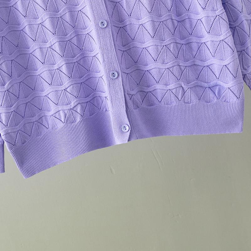 Cardigan de damă cu mânecă lungă din viscoză, culoare uni, cu nasturi, cu decolteu în V, pulover, cu scobitură, Topuri, subțire, din mătase de gheață, bluze din șifon, cămăși, tricot respirabil